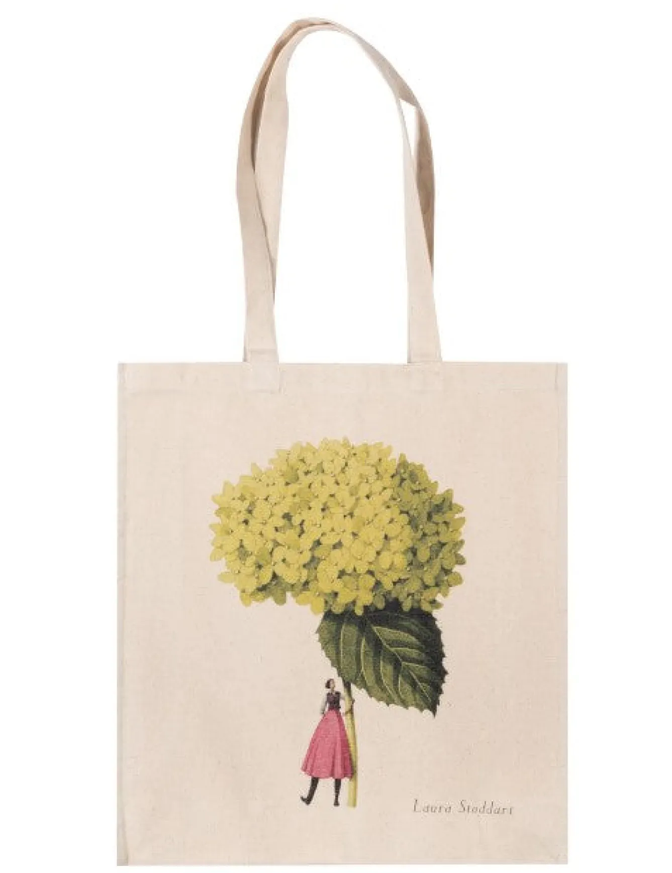 Laura Stoddart Hydrangea Annabelle Heavyweight Tote Bag- Bags