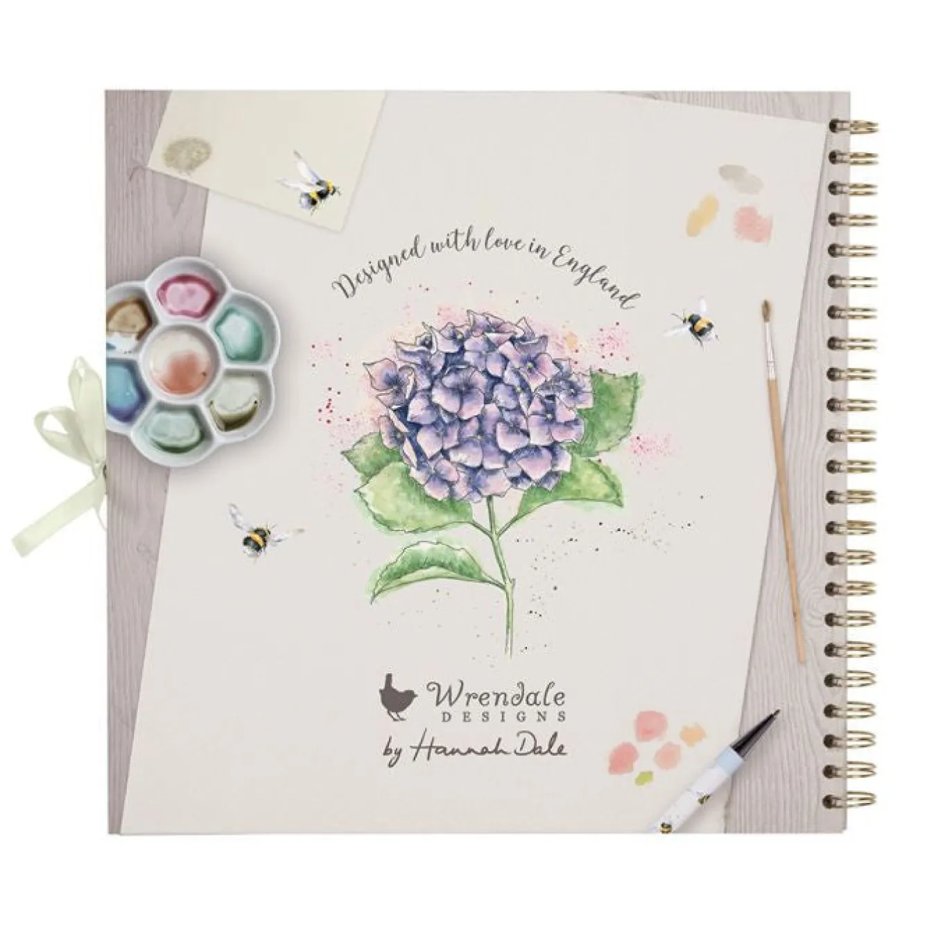Wrendale Designs 'Hydrangea' Bee Scrapbook Album- Stationery|Crafts