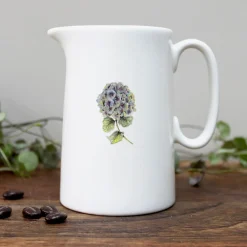 Toasted Crumpet Hydrangea Bone China Half Pint Jug- Jugs