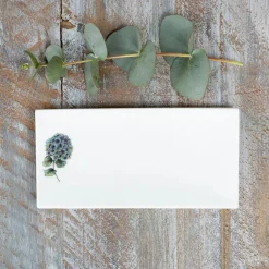 Toasted Crumpet Hydrangea Bone China Rectangular Soap Dish- Soaps & Lotions|Serving Plates & Boards