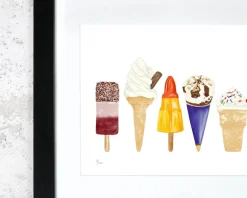 Corinne Alexander Ice Cream Print by- Art