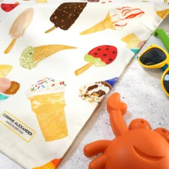 Corinne Alexander Ice Cream Tea Towel by- Tea|Tea Towels