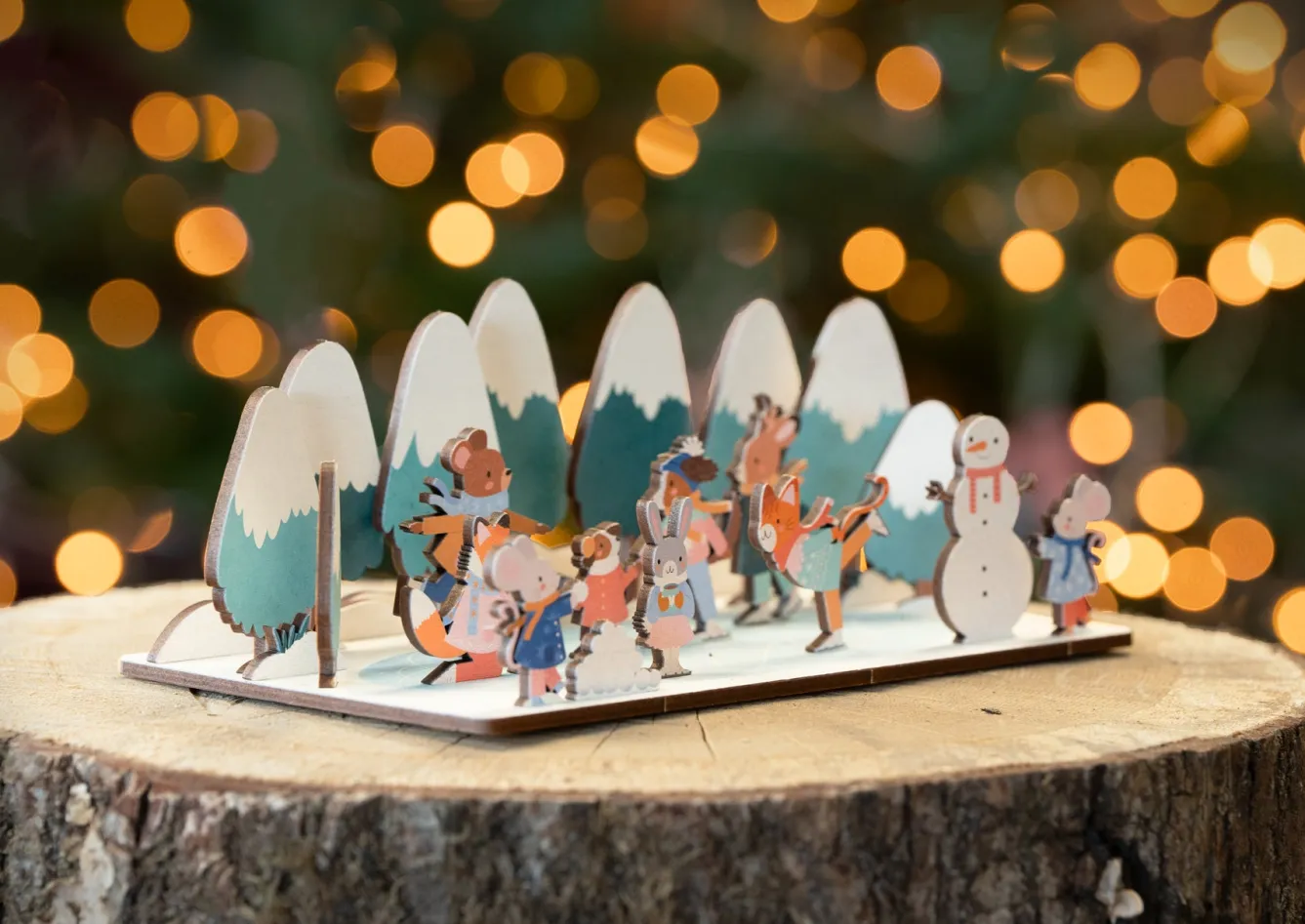 Dapple & Dot Ice Skating Pop Out and Build Advent Calendar- Christmas|Advent