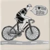 Moorland Pottery I Love Me Bike by- Coasters