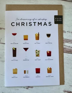 Everlong Print Co. I'm Dreaming of a Whiskey Christmas Card- Christmas Cards|Greeting Cards