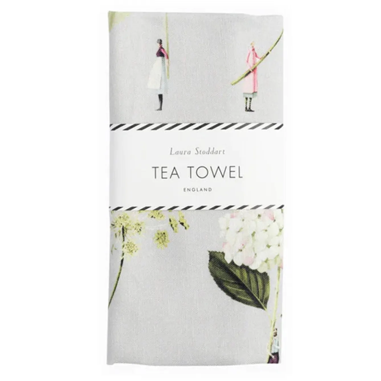 Laura Stoddart In Bloom Green Flowers Tea Towel- Tea|Tea Towels