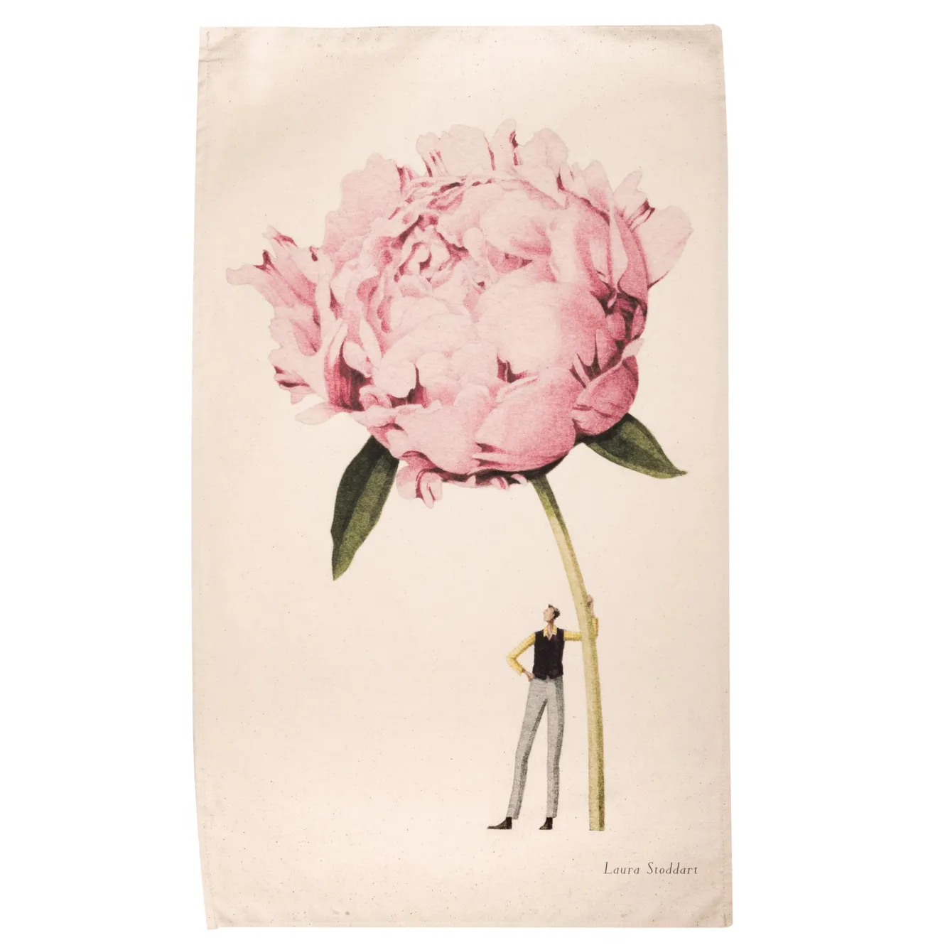 Laura Stoddart In Bloom Pink Peony Tea Towel- Tea|Tea Towels