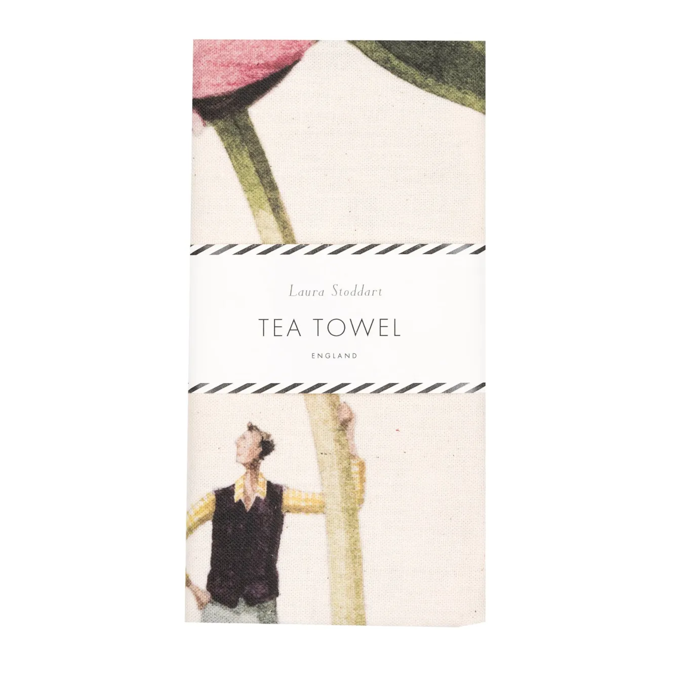 Laura Stoddart In Bloom Pink Peony Tea Towel- Tea|Tea Towels