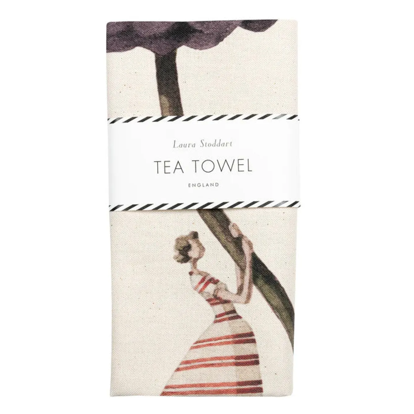 Laura Stoddart In Bloom Single Purple Dahlia Tea Towel- Tea|Tea Towels