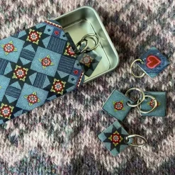 Emma Ball Indigo Dreams Set of 6 Stitch Markers in a Pocket Tin- Stationery|Crafts