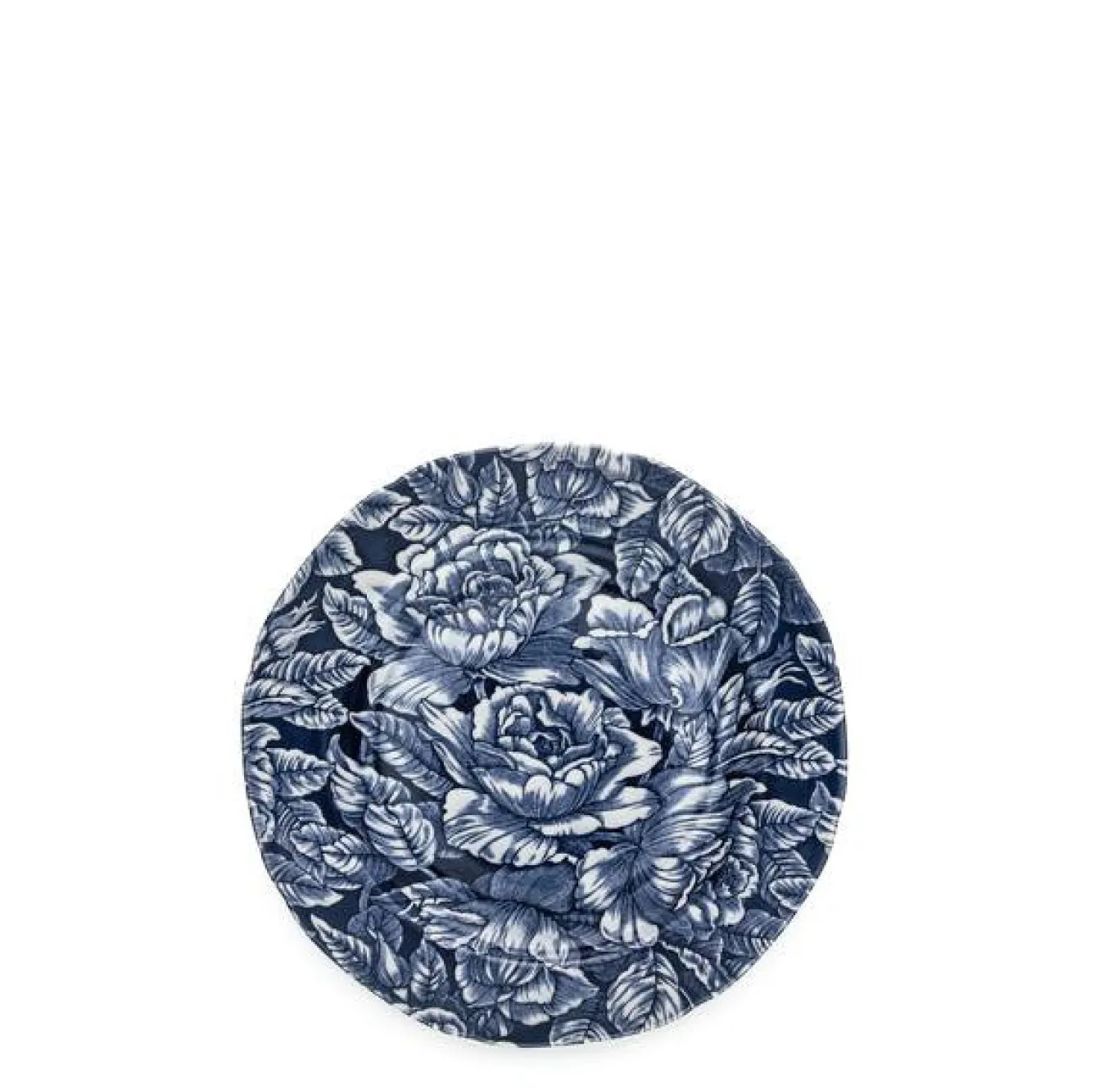 Burleigh Ink Blue Hibiscus Plate 8 1/2 in- Plates