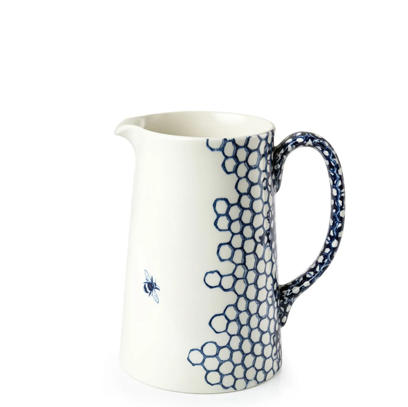 Burleigh Ink Blue Pollen Large Tankard Jug- Jugs