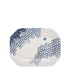 Burleigh Ink Blue Pollen Small Rectangular Platter- Serving Plates & Boards|Plates