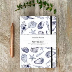 Toasted Crumpet Inky Shells Pure A5 Lined Notebook- Stationery