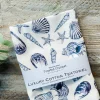 Toasted Crumpet Inky Shells Tea Towel- Tea|Tea Towels