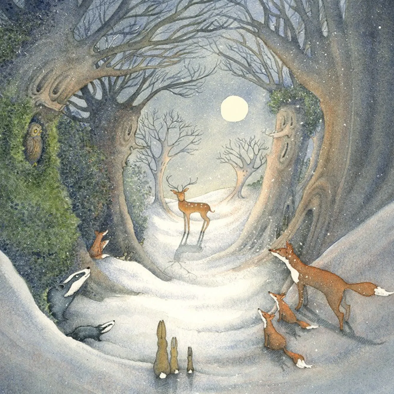 Moongazer Cards In The Bleak Mid-Winter Greeting Card- Christmas Cards|Greeting Cards