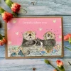 Jen Winnett I Otterly Adore You Otters Eco-Card- Valentine's Day|Greeting Cards