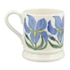 Emma Bridgewater Iris Hand-Stamped 1/2 Pint Mug- Flowers & Garden