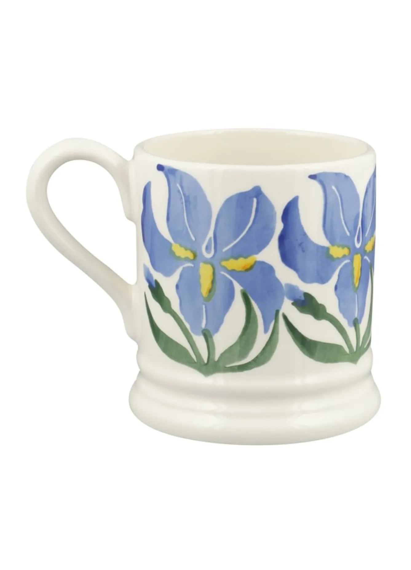 Emma Bridgewater Iris Hand-Stamped 1/2 Pint Mug- Flowers & Garden