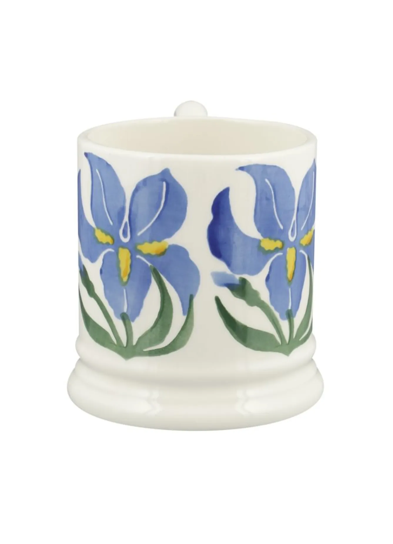 Emma Bridgewater Iris Hand-Stamped 1/2 Pint Mug- Flowers & Garden