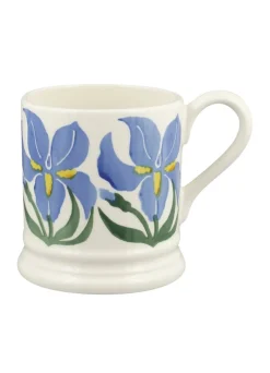 Emma Bridgewater Iris Hand-Stamped 1/2 Pint Mug- Flowers & Garden