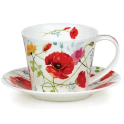 Dunoon Islay Wild Garden Poppy Cup & Saucer- Tea|Tea
