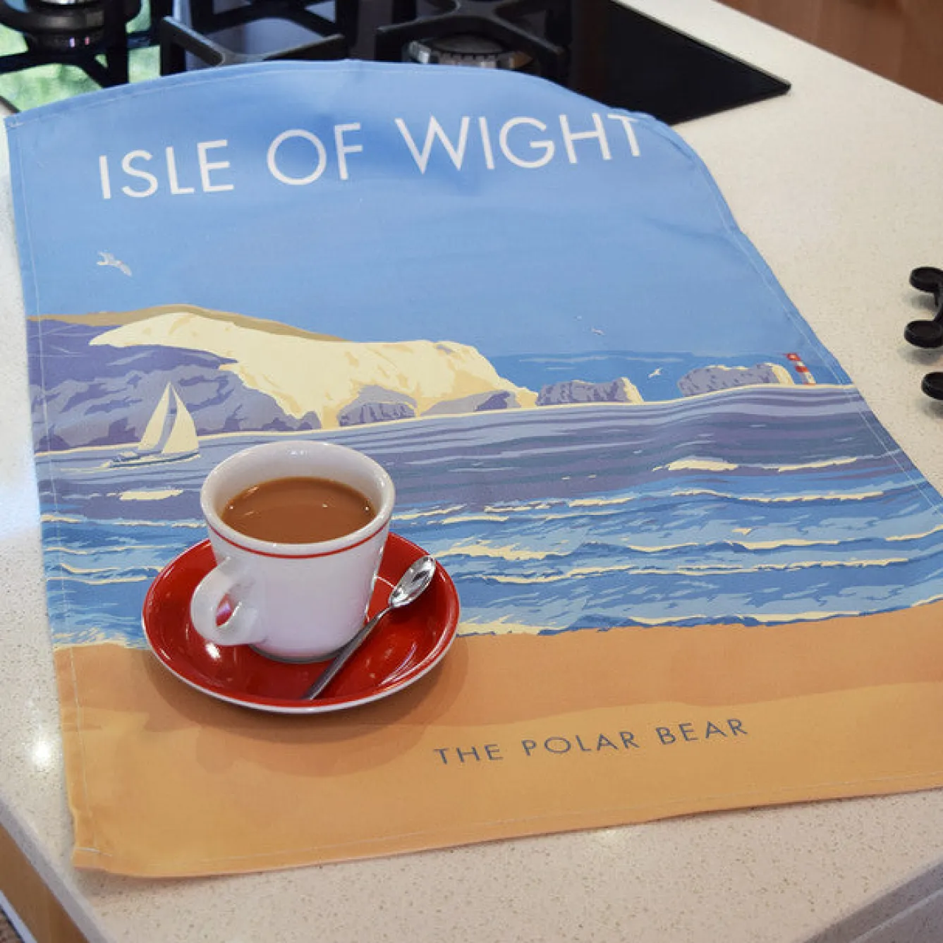 Town Towels Isle of Wight - The Polar Bear Tea Towel- Tea|Tea Towels