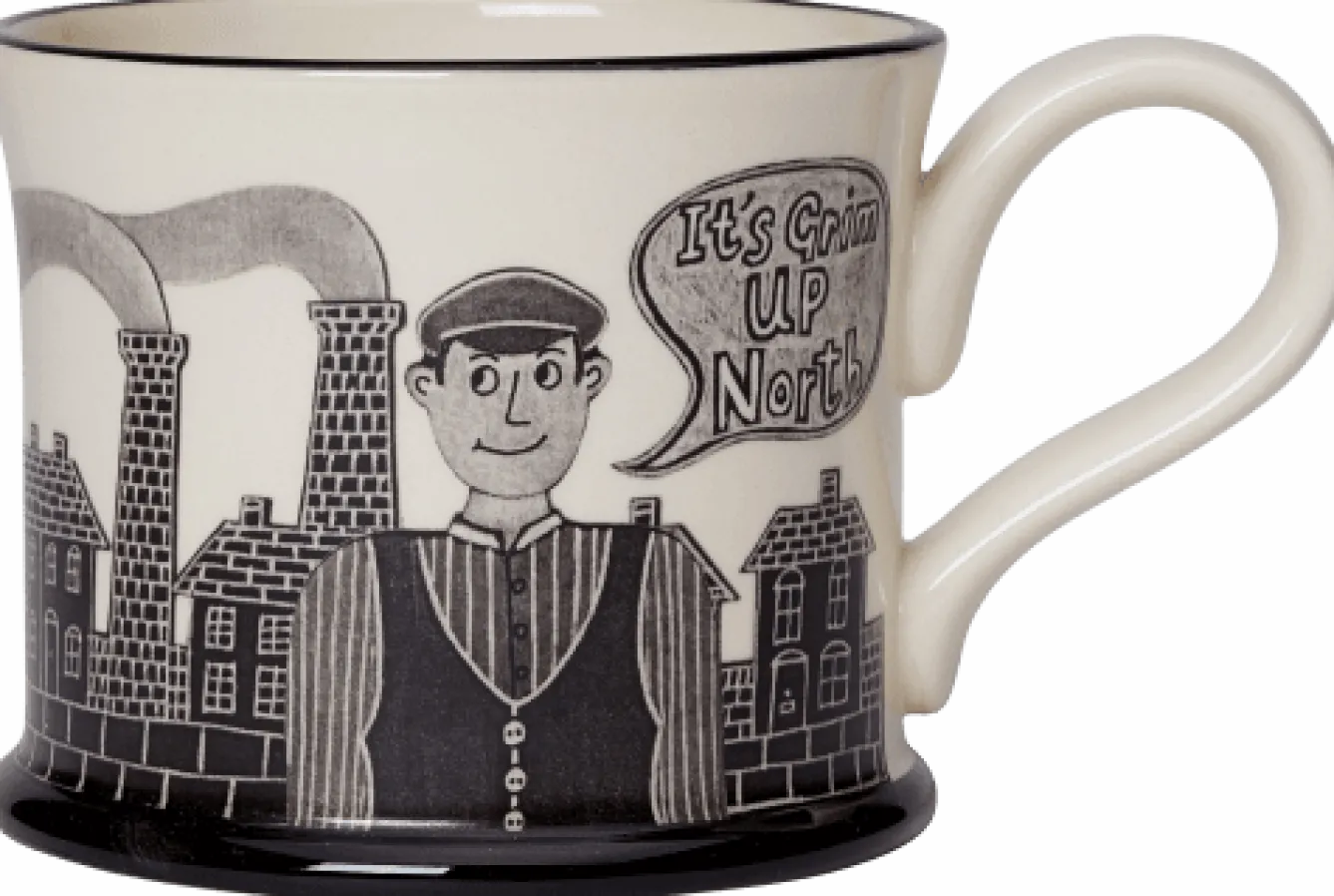 Moorland Pottery It's Grim Up North Mug by- Whimsical|Places