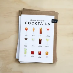 Everlong Print Co. It's Never Too Early for Cocktails Card- Greeting Cards