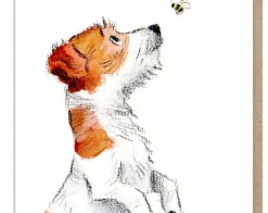 Paper Shed Design Jack Russell and Bee Greetings Card- Greeting Cards