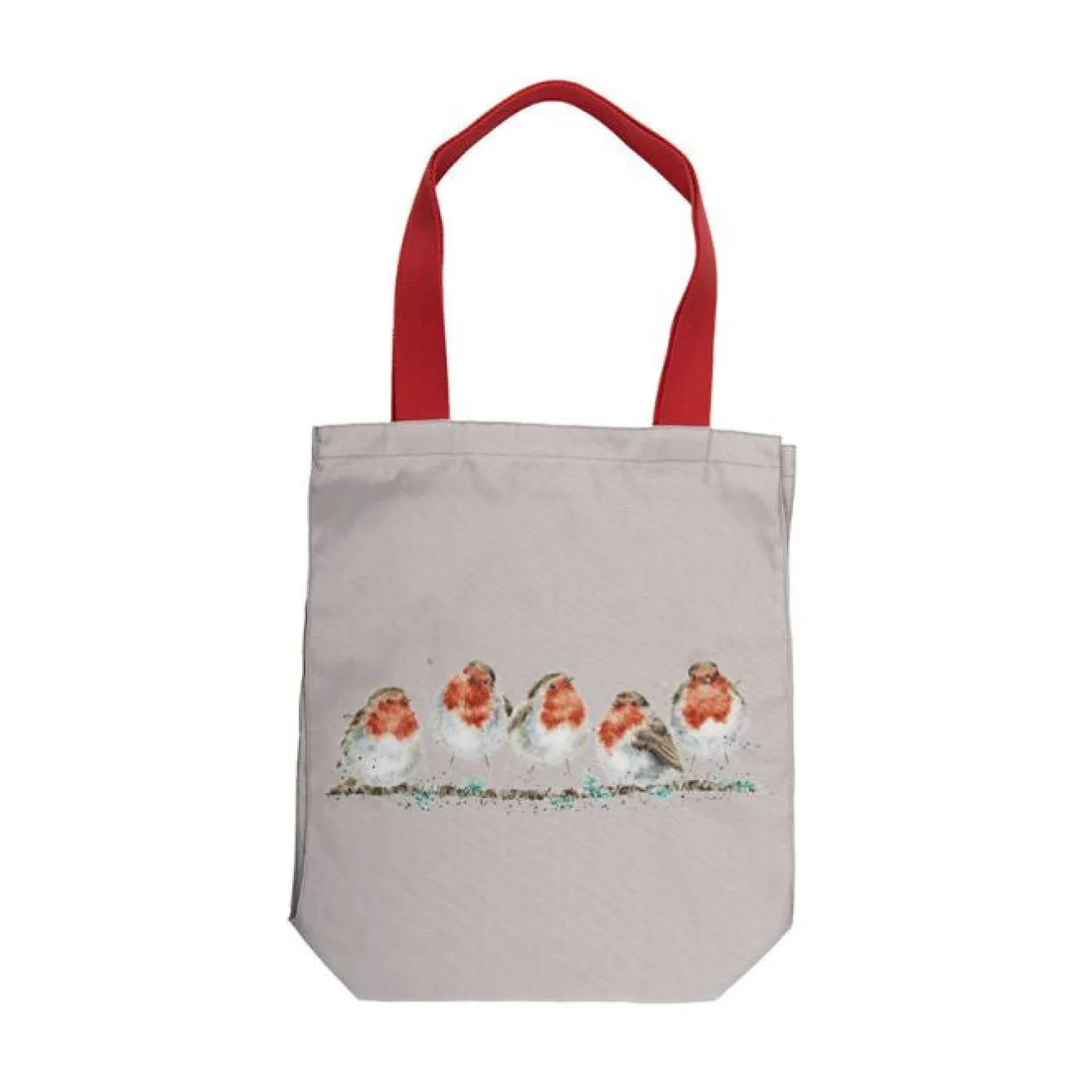Wrendale Designs Jolly Robins Canvas Tote Bag- Christmas|Pets