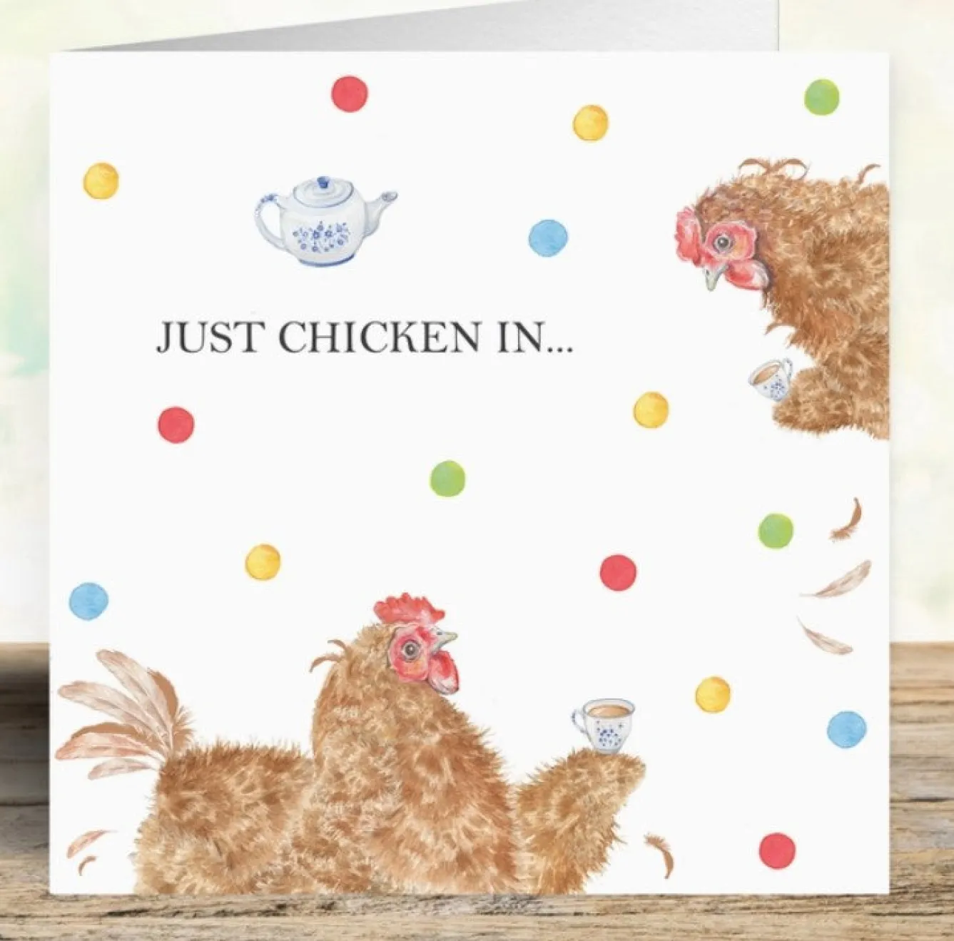 West Country Designs 'Just Chicken In . . .' Card- Greeting Cards