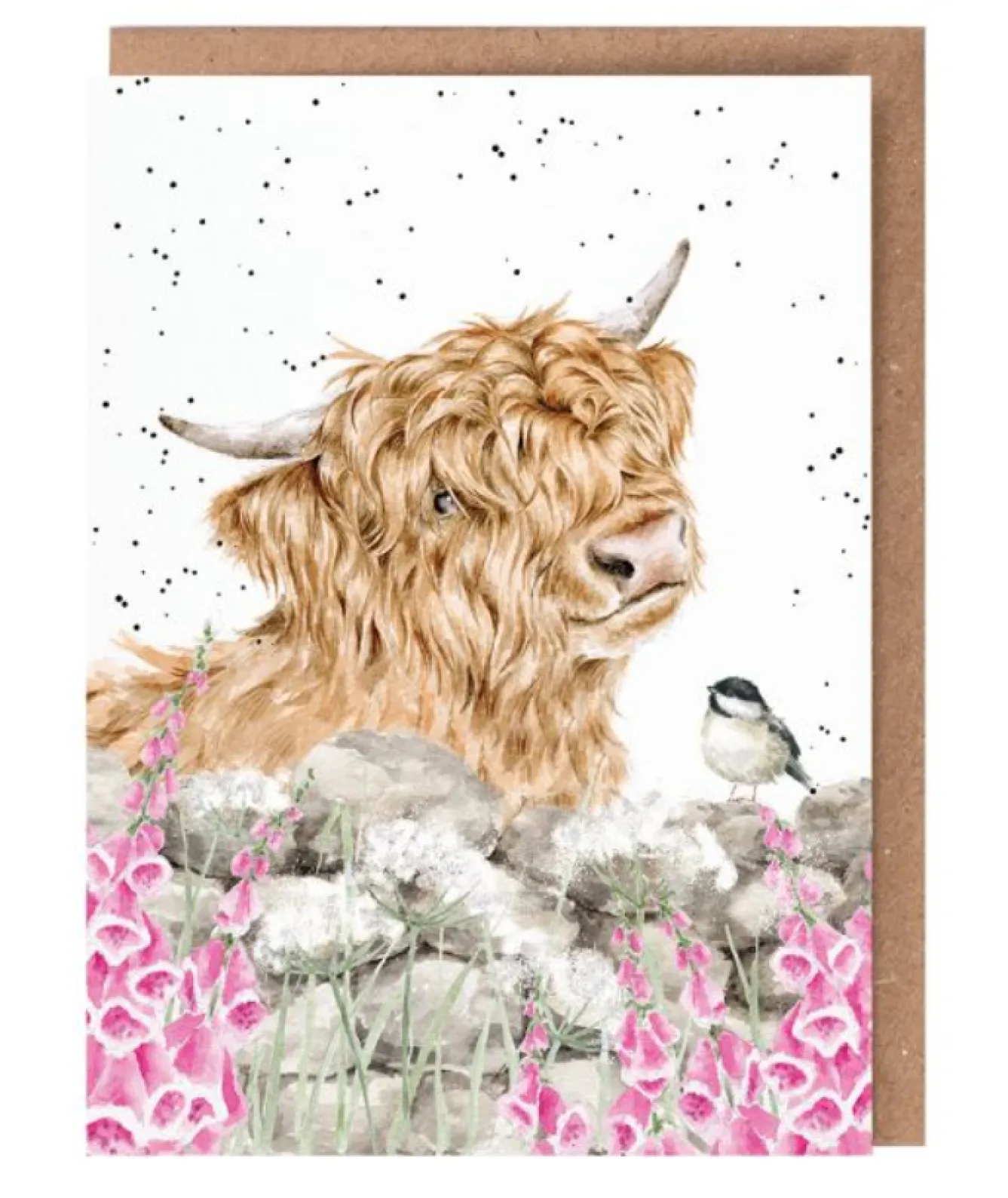 Wrendale Designs 'Just for Moo' Highland Cow Greetings Card- Greeting Cards