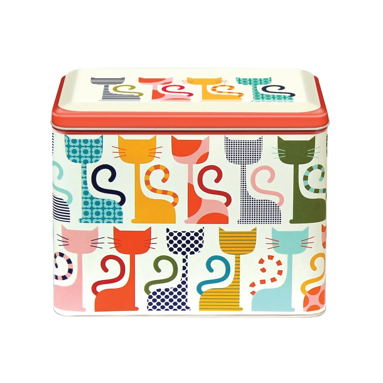 Elite Tins Kate Rhees Cats Large Hinged Caddy- Storage Caddies|Storage