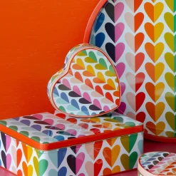 Elite Tins Kate Rhees Hearts Deep Rectangular Tin- Storage