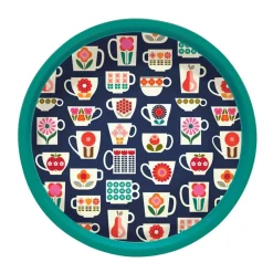 Elite Tins Kate Rhees Teacup Deepwell Tin Tray- Trays|Trays