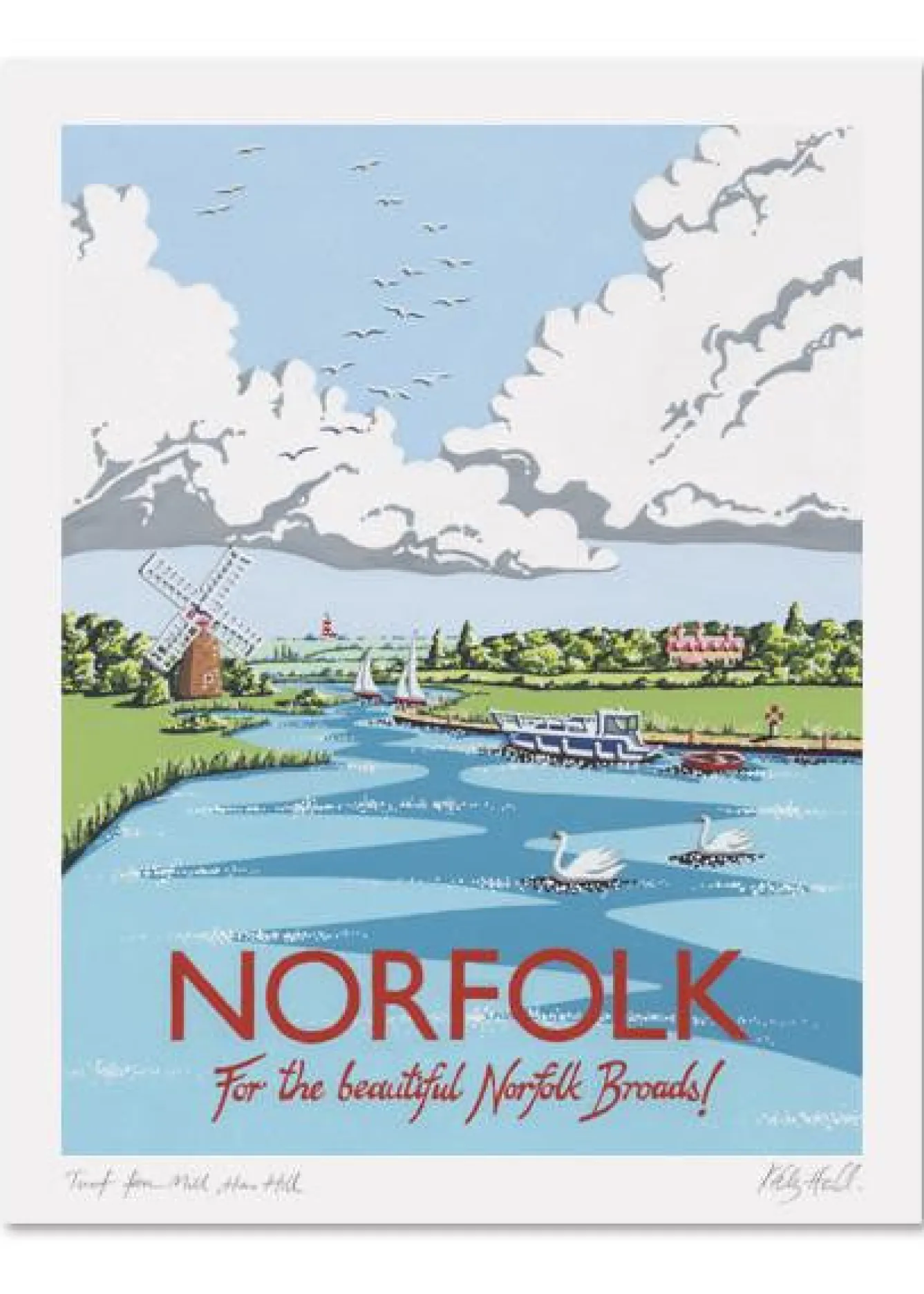 Kelly Hall Designs Kelly Hall Oxfordshire Print- Art