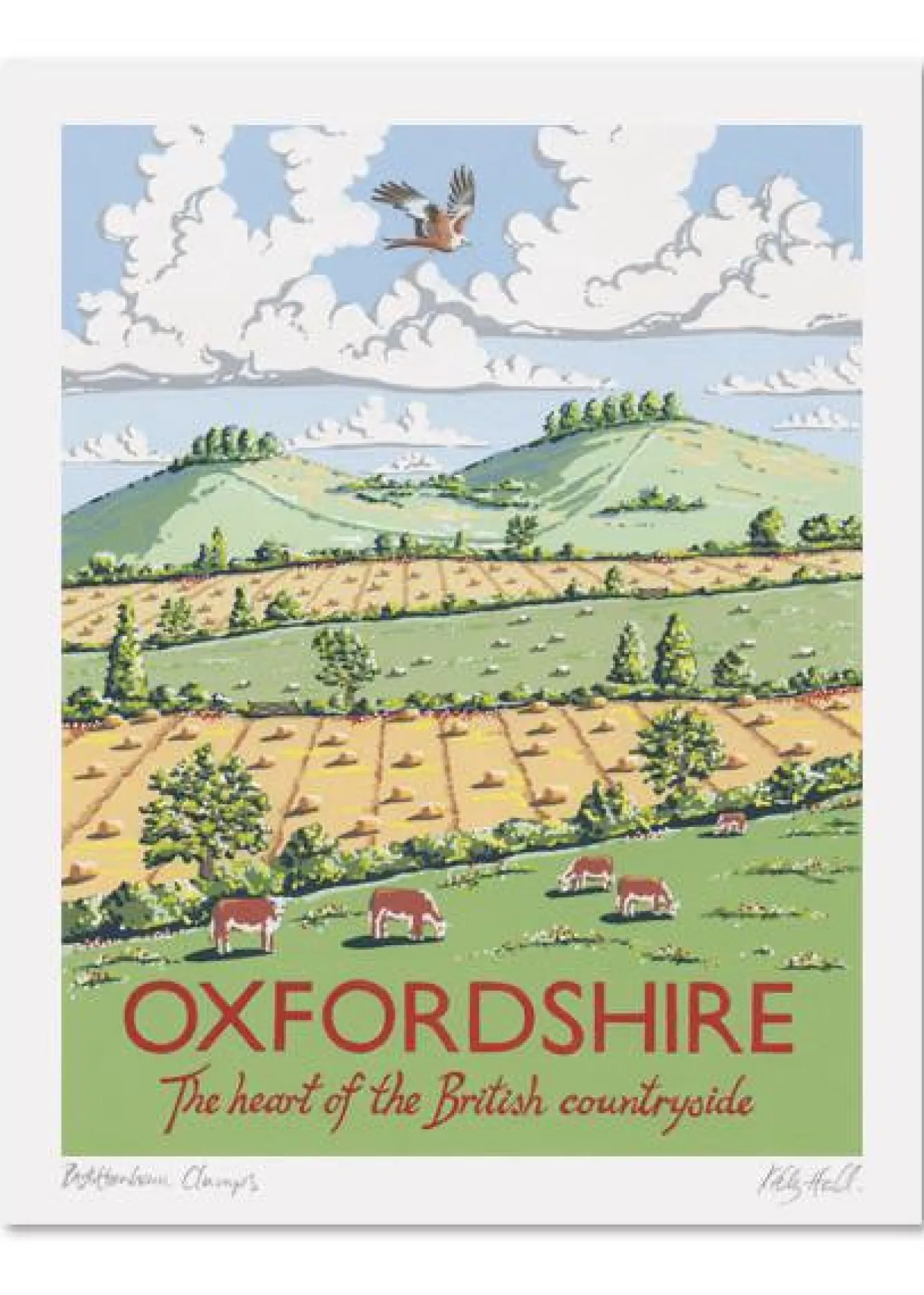 Kelly Hall Designs Kelly Hall Oxfordshire Print- Art