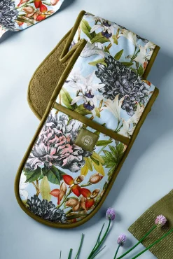 Kew Gardens Bee Floral Double Oven Glove- Oven Gloves/Mitts