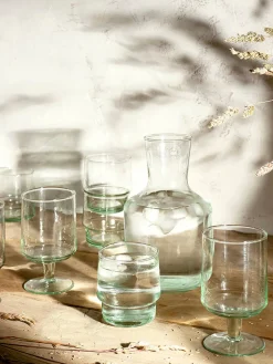 Kew Gardens Living Gardens Recycled Carafe with Etched Logo- Glassware