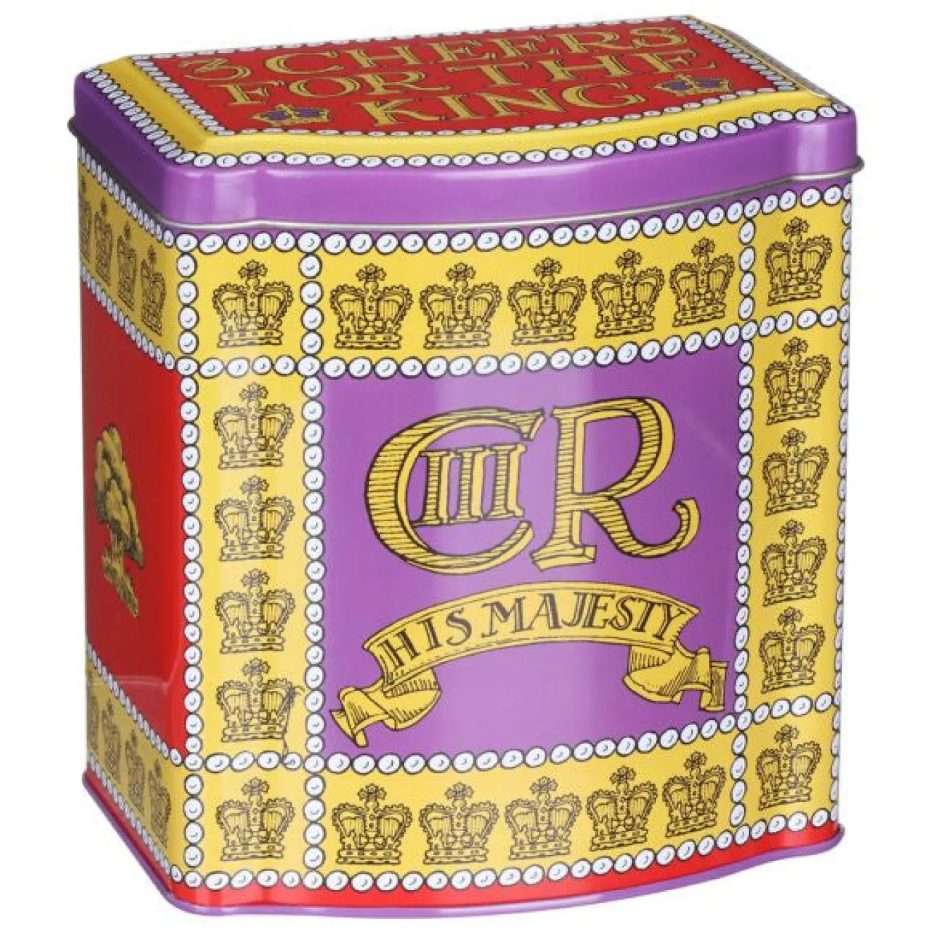 Emma Bridgewater King Charles III Bow Fronted Caddy- Royal|Tea