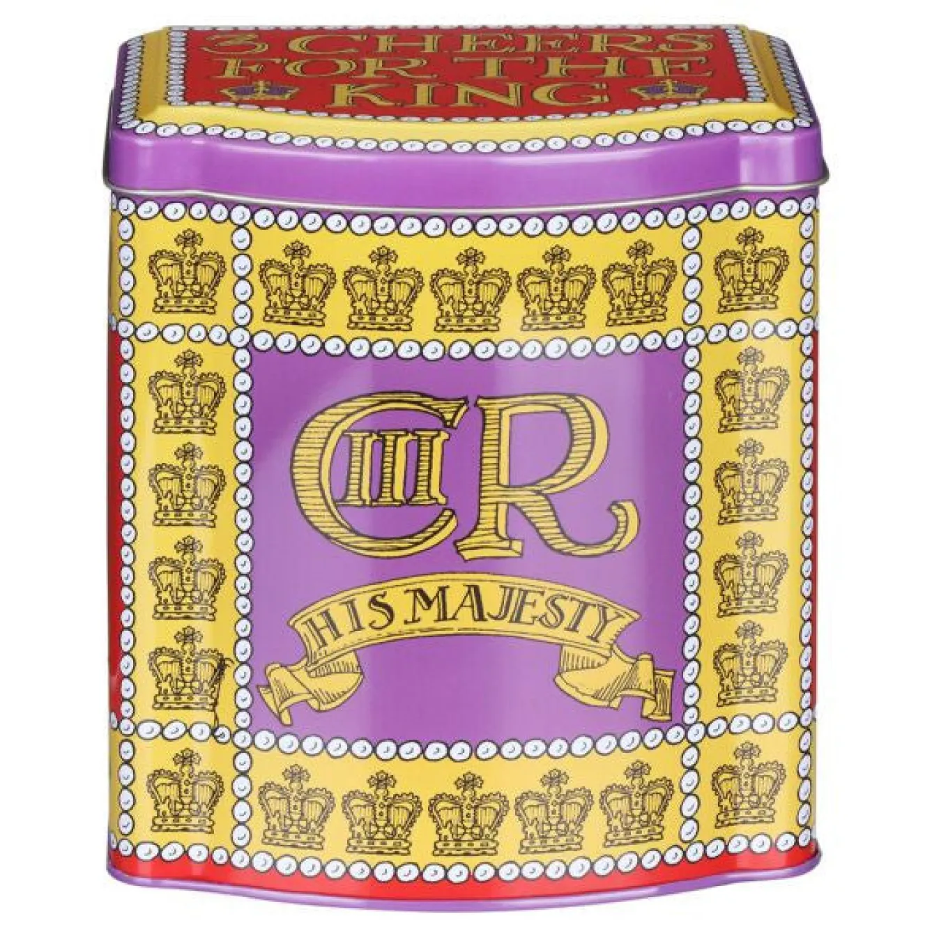 Emma Bridgewater King Charles III Bow Fronted Caddy- Royal|Tea