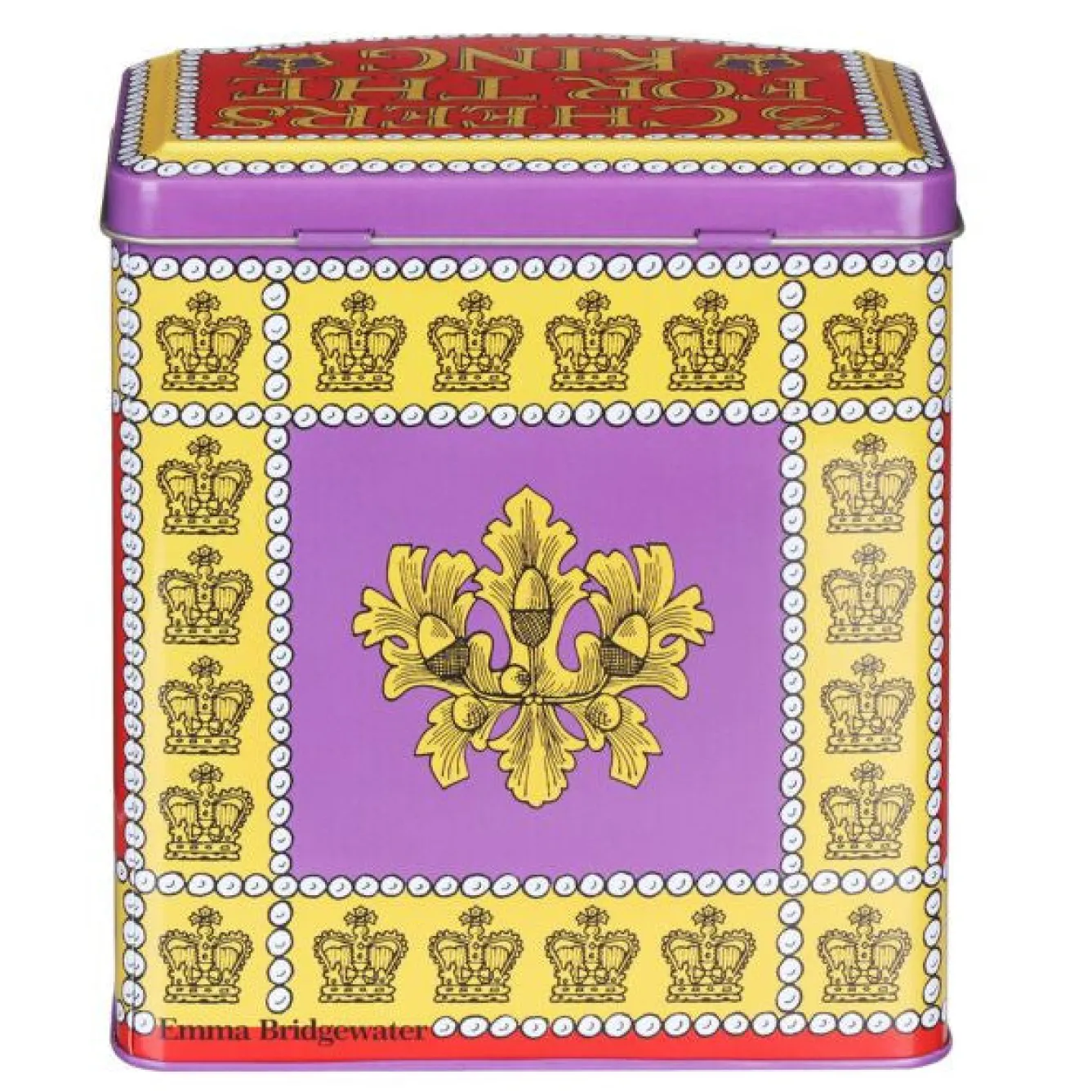 Emma Bridgewater King Charles III Bow Fronted Caddy- Royal|Tea