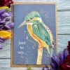 Jen Winnett Kingfisher Just To Say Eco-card- Greeting Cards