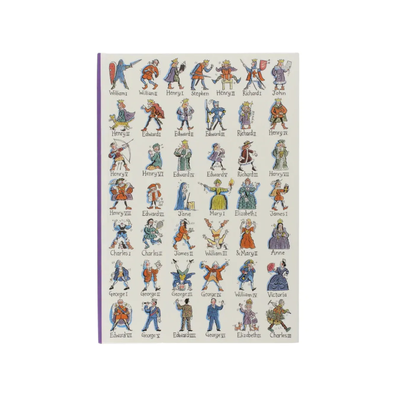 Picturemaps Kings & Queens of England A5 Notebook- Stationery