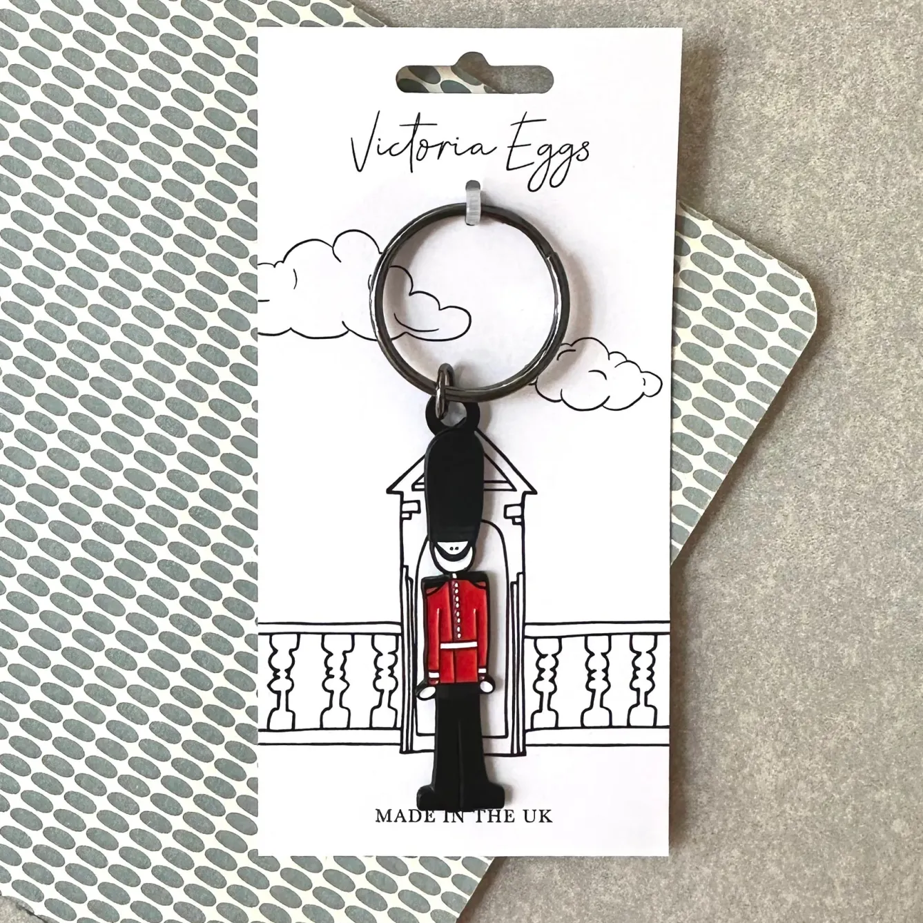 Victoria Eggs King's Guard Enamel Keyring- Key Chains|Children