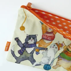 Emma Ball Kittens in Mittens Long Project Bag- Crafts|Bags