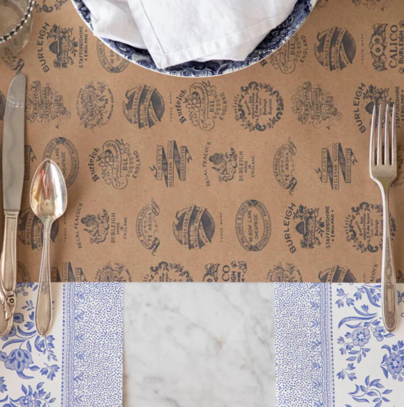Burleigh Kraft Heritage Paper Table Runner- Placemats