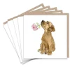 Paper Shed Design Labrador and Rose Set of 5  Notecards- Greeting Cards