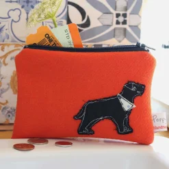 Poppy Treffry Labrador Embroidered Flat Coin Purse- Storage|Bags